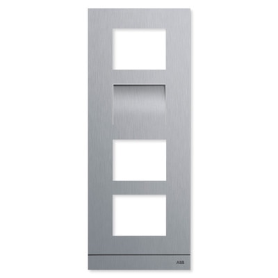 ABB-Welcome IP Video Outdoor Station Frame, Stainless Steel, 4 Modules